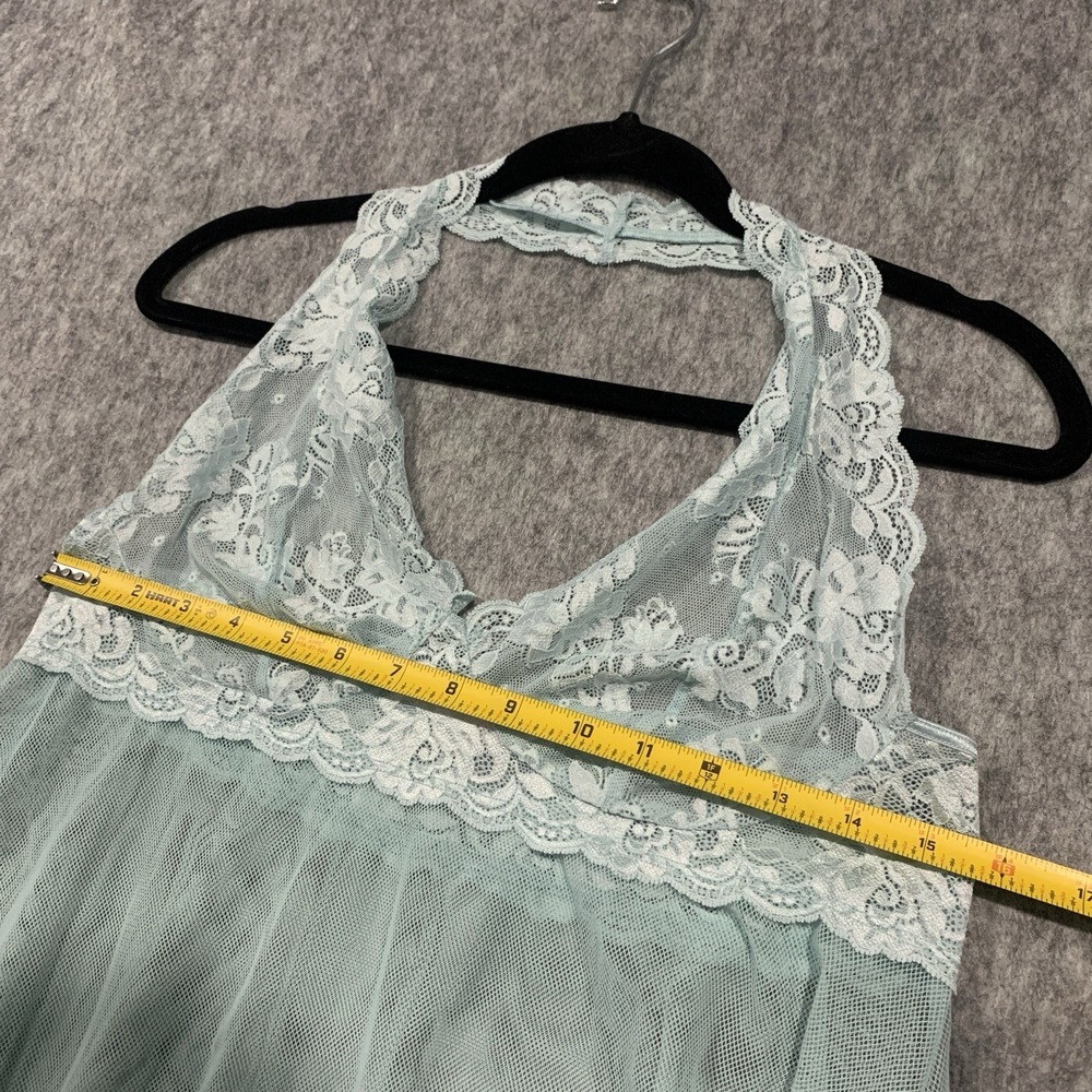Y2K Victoria Secret Babydoll Top Sheer Lace V-Neck Lingerie Nightie Sz L - Picture 8 of 10